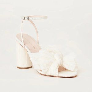 Brand new Loeffler Randal Camellia Pearl Pleated Bow Heel size 8